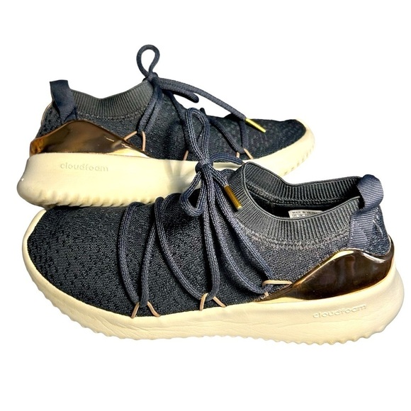 Adidas Cloudfoam Ultimamotion Gold Heel Sneakers Women’s 7.5 - Picture 2 of 10
